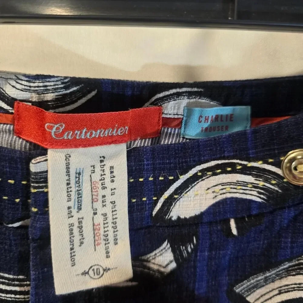 Unbranded Women's Blue and White Tailored-trousers - Picture 4 of 6